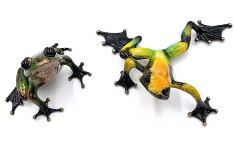 Lot of 2 Tim Cotterill Bronze and Enamel Frogs. (#0350) on Aug 20, 2022 ...