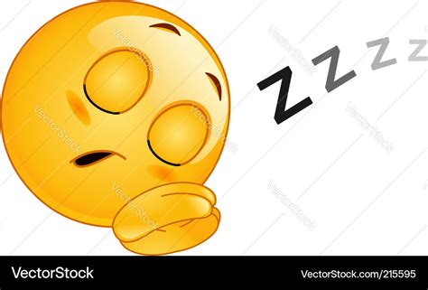 Sleeping emoticon Royalty Free Vector Image - VectorStock