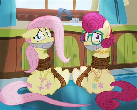 Fluttershy and Mrs. Shy Tape gagged by WillardPianista26 on DeviantArt