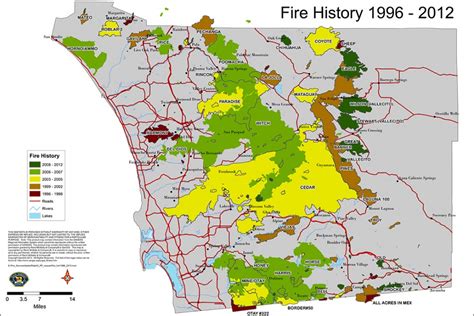 San Diego California Fire Map - Printable Maps