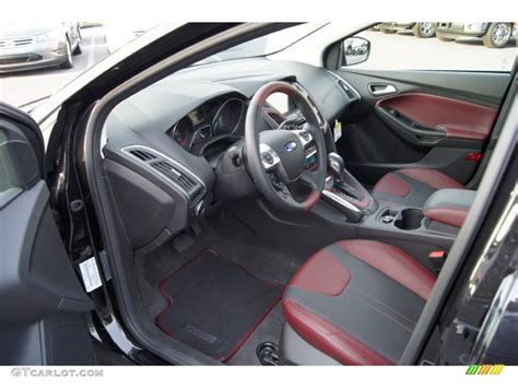 Tuscany Red Leather Interior 2012 Ford Focus Titanium Sedan Photo ...