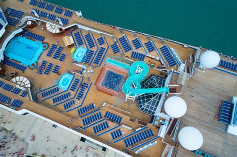 Aerial Image Carnival Freedom Pool Deck Image Stock Photo - Image of whirlpool, aerial: 97060804