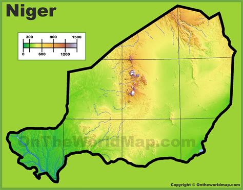 Niger physical map