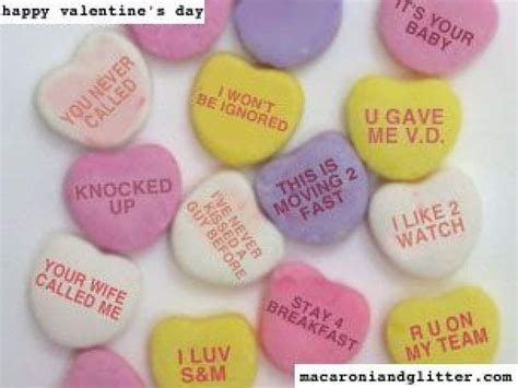 10 Dysfunctional & Funny Valentine Candy Heart sayings we need for Valentine's Day - Hike n Dip ...