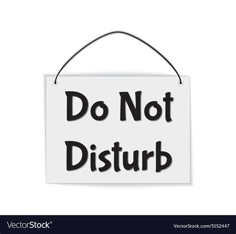 Do Not Disturb Door Hanger Sign Pack (Black White Double Sided) Please ...