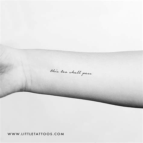 This Too Shall Pass Temporary Tattoo - Set of 3 – Little Tattoos