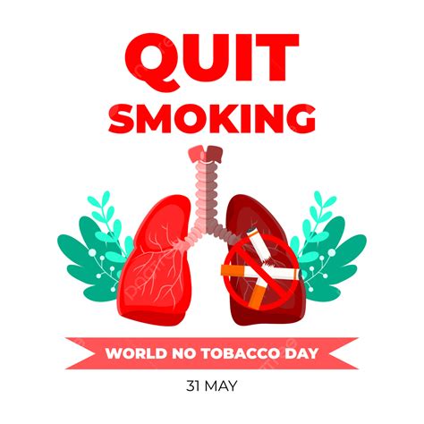 Poster Hari Tanpa Tembakau Sedunia Dengan Ilustrasi Paru Paru Dan Rokok Vektor, Hari Tidak ...