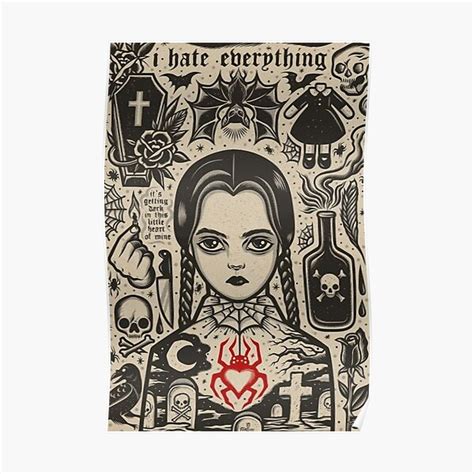 "Wednesday Addams | The Addams family " Poster for Sale by Zig-toZag ...