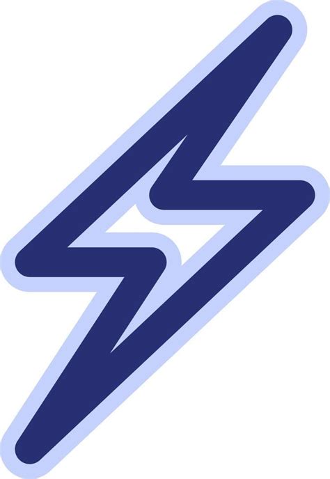 Blue lightning, icon illustration, vector on white background 13793247 ...