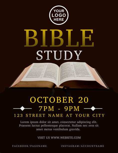 Copy of Bible Study Church Flyer | PosterMyWall