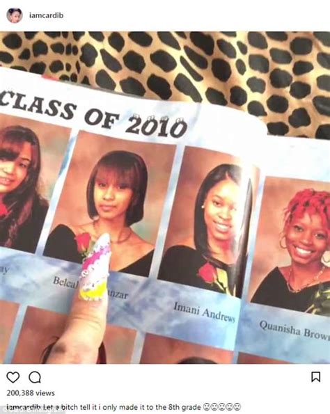 Cardi B claps back at Azealia Banks' 'illiterate' criticism by posting high school yearbook ...