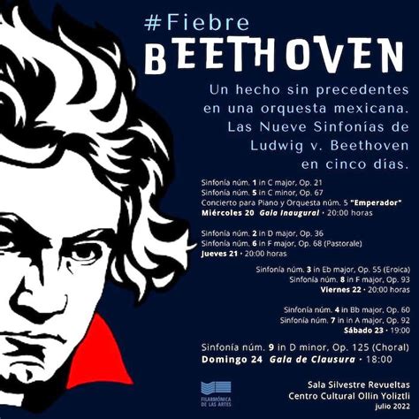 Ciclo Beethoven, las nueve sinfonías juntas. - Guía Capital CDMX