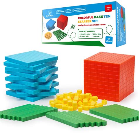 Buy 131 PCS Base Ten Blocks for Math - Place Value Blocks, Base 10 Math Manipulatives K-3, Math ...