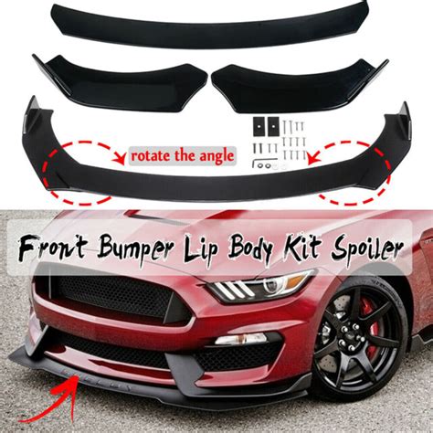 Universal Car Auto Front Bumper Lip Chin Splitter Body Kit Spoiler Splitters Set | eBay