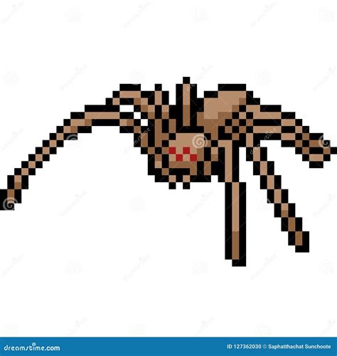 Araña Del Arte Del Pixel Del Vector Ilustración del Vector ...