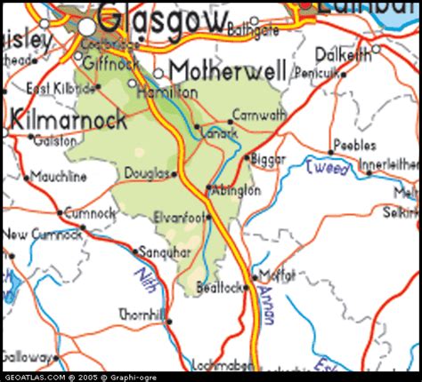 South Lanarkshire Map