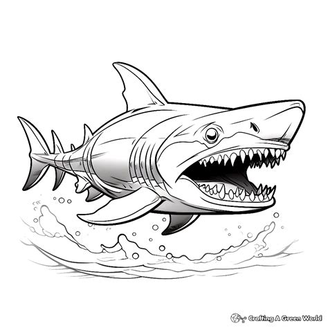 Realistic Shark Coloring Pages