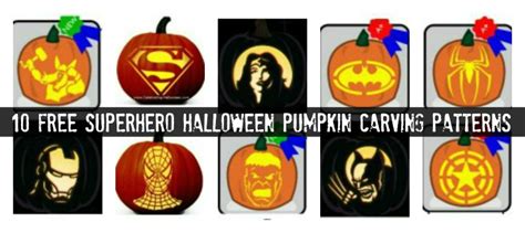 10 Free Superhero Pumpkin Carving Patterns for Comic Book Fans