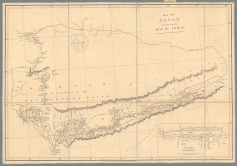 Map of Assam on the same Scale as the Map of India. The Shaded parts of ...