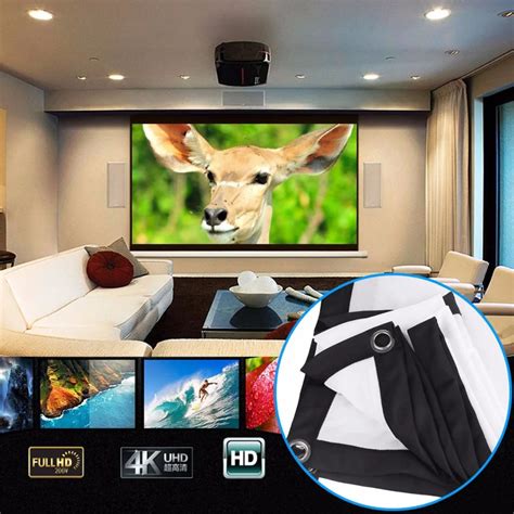 Nosii 60/72/84/100/120 inch 16:9 Polyester Projector Screen Cover ...