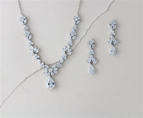 Bridal Jewelry Set, Wedding Necklace and Earring Set, Wedding Jewelry ...