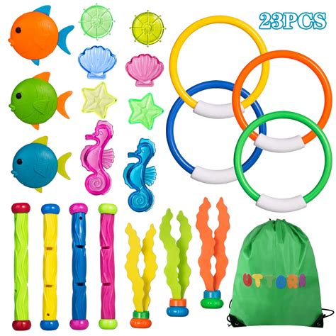 UTTORA Diving Toys Underwater Swimming Pool Toys Diving Game Training ...