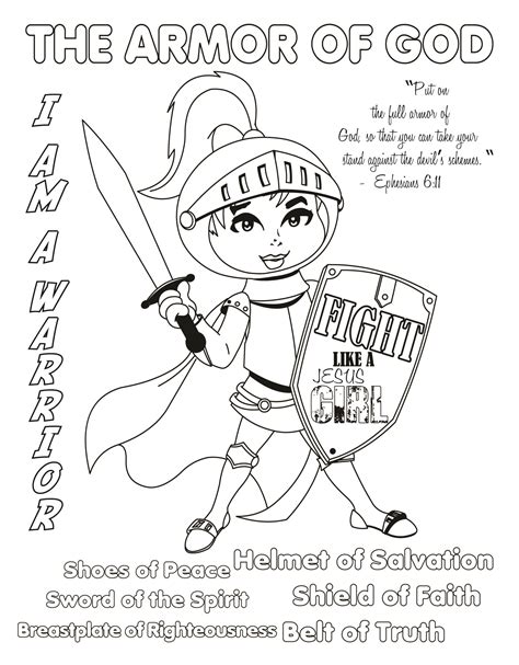 Armor Of God Coloring Pages