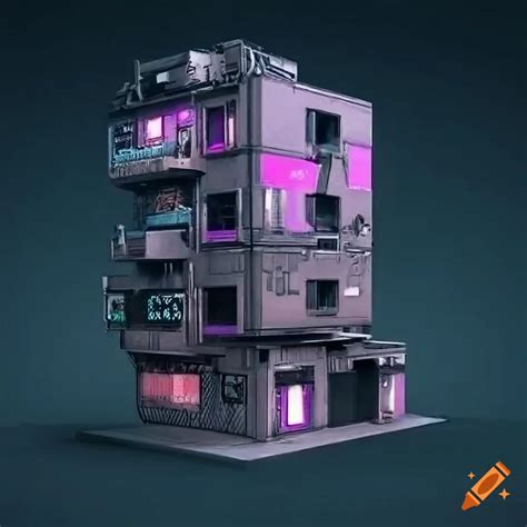 Cyberpunk dystopian housing units, muted colors on Craiyon