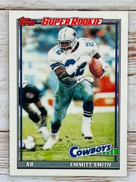 1991 Topps: Emmitt Smith SUPER ROOKIE Card 360 Dallas - Etsy UK