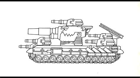 How To Draw Cartoon Tank GT-6 | Valhalla Toons - Cartoons About Tanks - YouTube