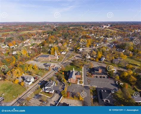 Tewksbury Town Center Aerial View, MA, USA Stock Image - Image of history, america: 159561591