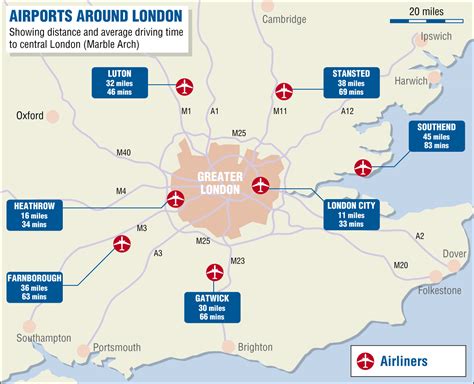 London Airports Map | World Map 07