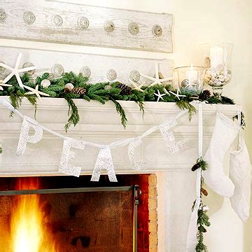 16 Merry Coastal Beach Christmas Mantels - Coastal Decor Ideas and Interior Design Inspiration ...