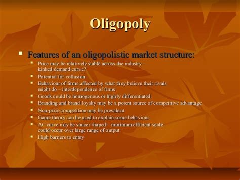 The market structure