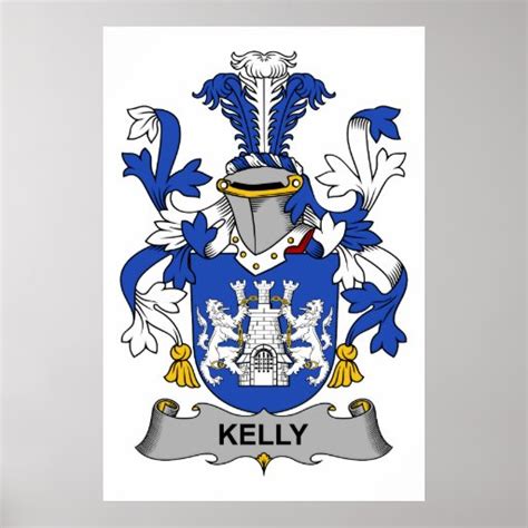 Kelly Family Crest Poster | Zazzle