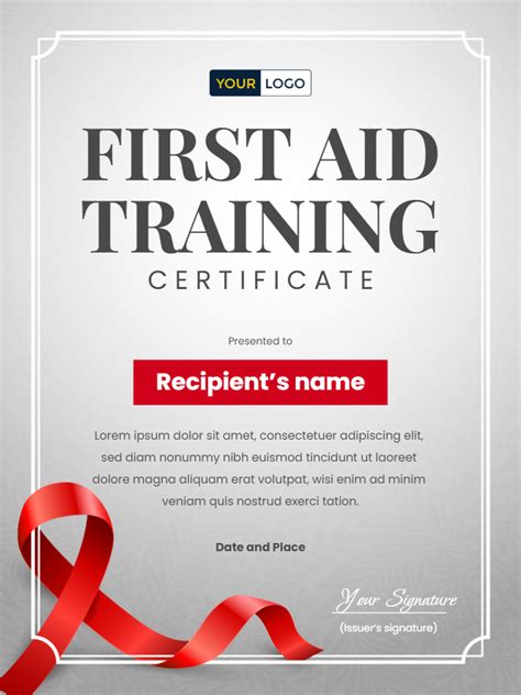 First Aid Certificate Template | Hot Sex Picture