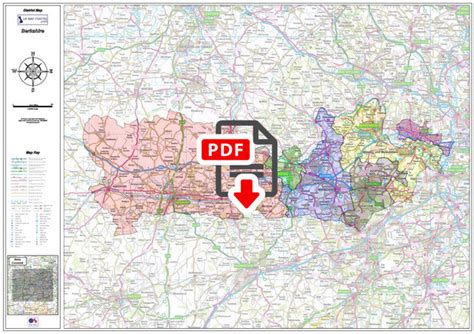 Berkshire County Boundary Map - Digital Download – ukmaps.co.uk