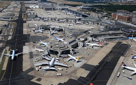 Aerial View of Frankfurt Airport in Germany