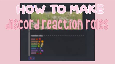 Discord Reaction Roles Setup Using Discohook And CarlBot