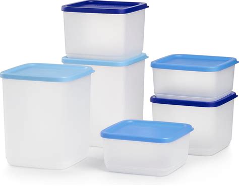 Amazon.com: Tupperware Stacking Square Storage Set - Dishwasher Safe & BPA Free - (6 Clear ...