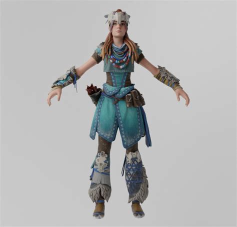 ArtStation - Aloy "Horizon Zero Dawn" Lowpoly RIgged | Resources