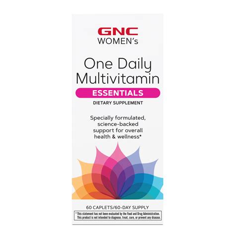 GNC WOMEN'S ESSENTIALS One Daily Multivitamin, 60 Tablets, Complete Multivitamin and ...