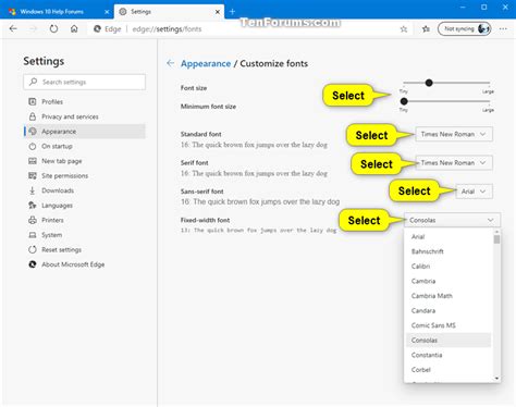 How to Change Font Size and Style in Microsoft Edge Chromium | Tutorials