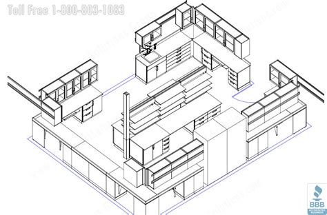 Laboratory Casework Floor Plans | Microbiology Lab Cabinets & Workstations