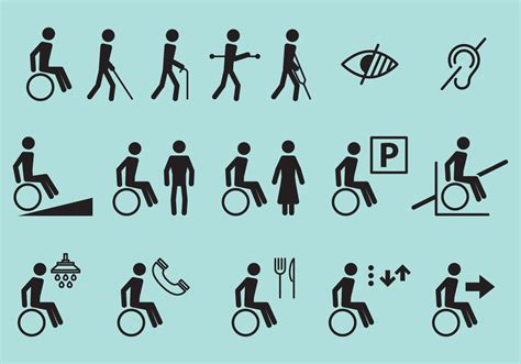 Disability Vector Icons 93523 Vector Art at Vecteezy