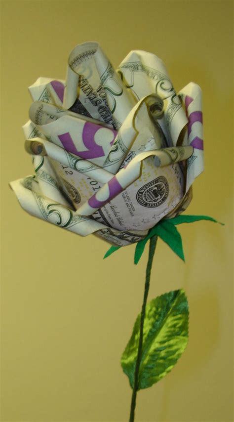 $25 origami money rose by pandaraoke on DeviantArt