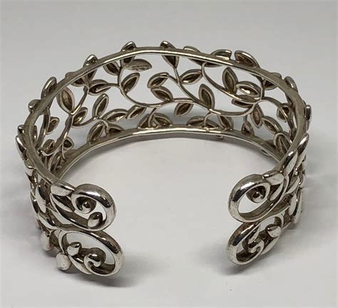 Tiffany & Co Sterling Silver Paloma Picasso Olive Leaf Cuff Bracelet — Queen May