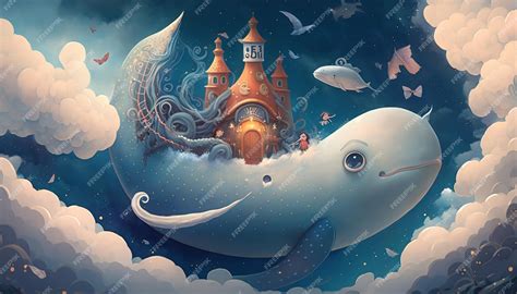 Premium Photo | Whimsical and dreamy illustration with a magic fantasy ...