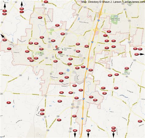 Franklin TN Neighborhoods Map