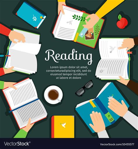 Reading club Royalty Free Vector Image - VectorStock